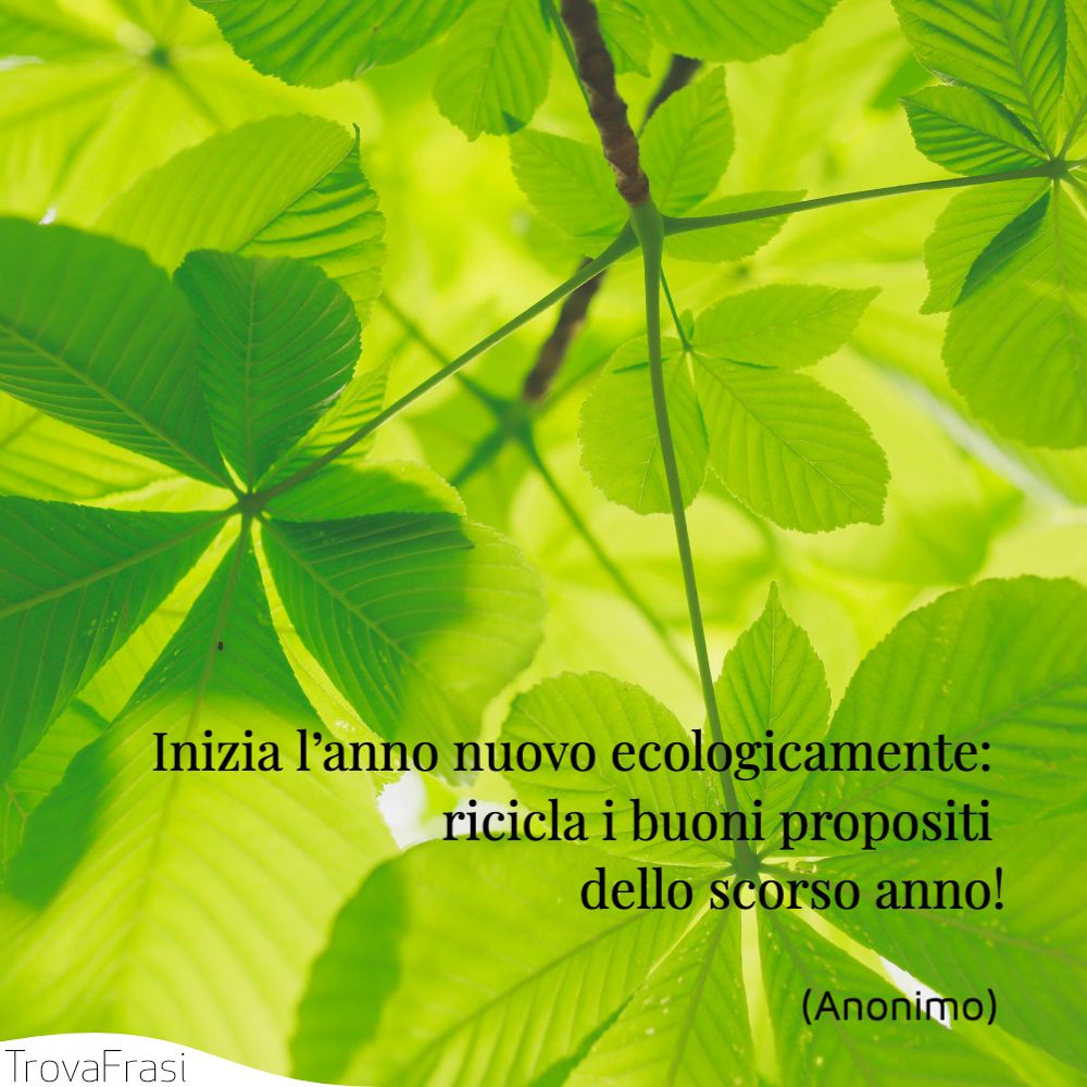 Inizia l’anno nuovo ecologicamente: ricicla i buoni propositi dello scorso anno!