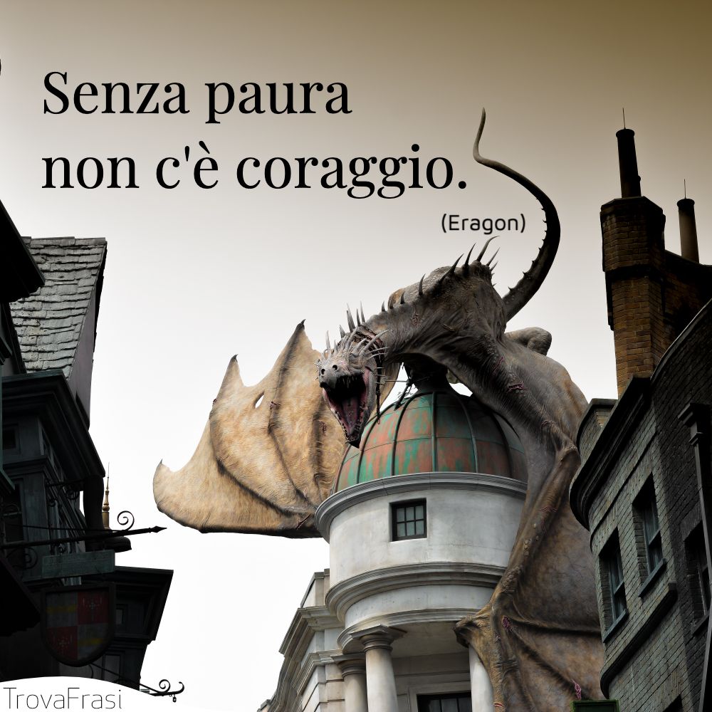 Senza paura non c'è coraggio.