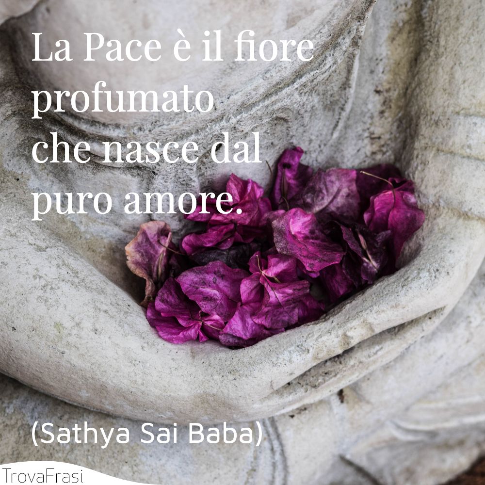 La Pace è il fiore profumato che nasce dal puro amore.