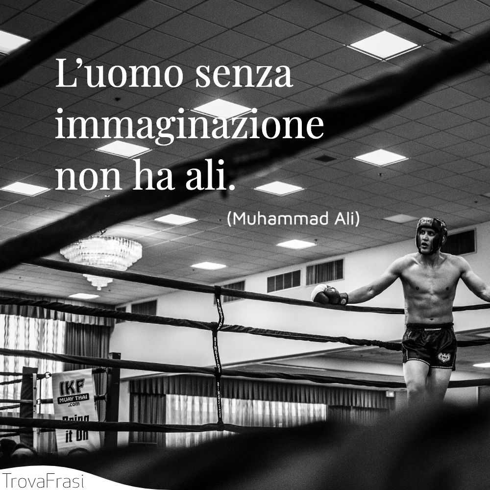 L’uomo senza immaginazione non ha ali.
