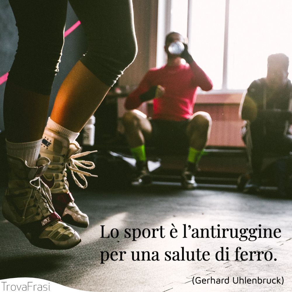 Lo sport è l’antiruggine per una salute di ferro.