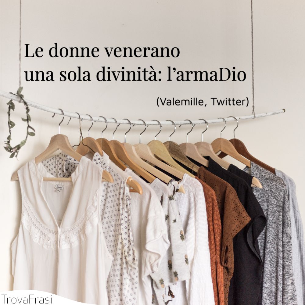 Le donne venerano una sola divinità: l’armaDio