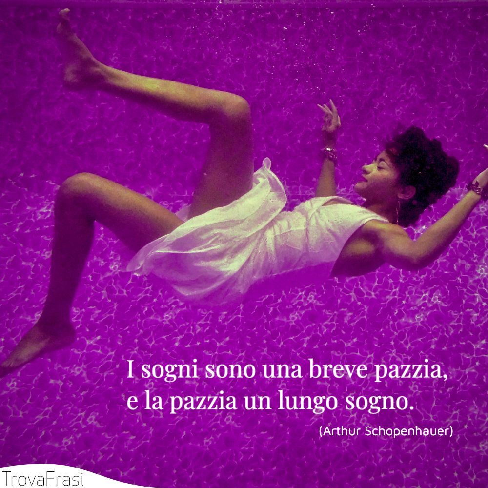 I sogni sono una breve pazzia, e la pazzia un lungo sogno.