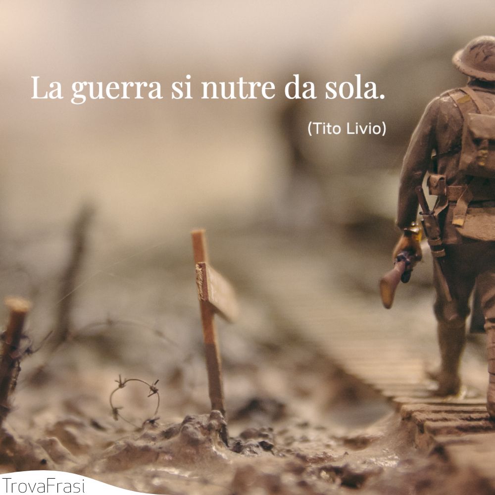 La guerra si nutre da sola.