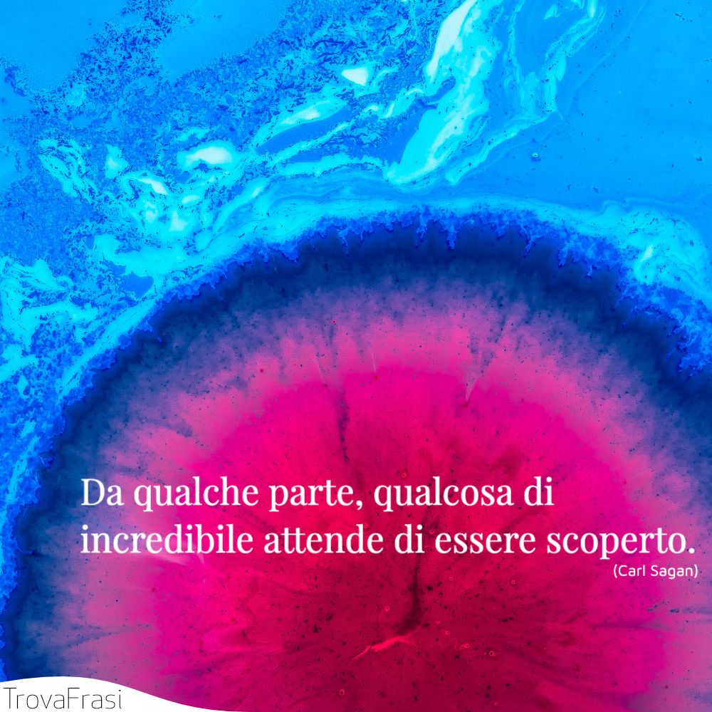 Da qualche parte, qualcosa di incredibile attende di essere scoperto.