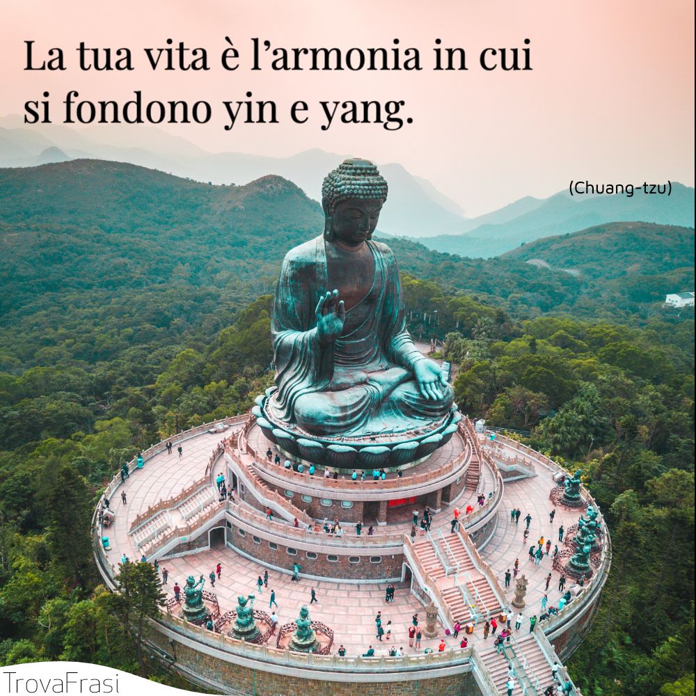 La tua vita è l’armonia in cui si fondono yin e yang.