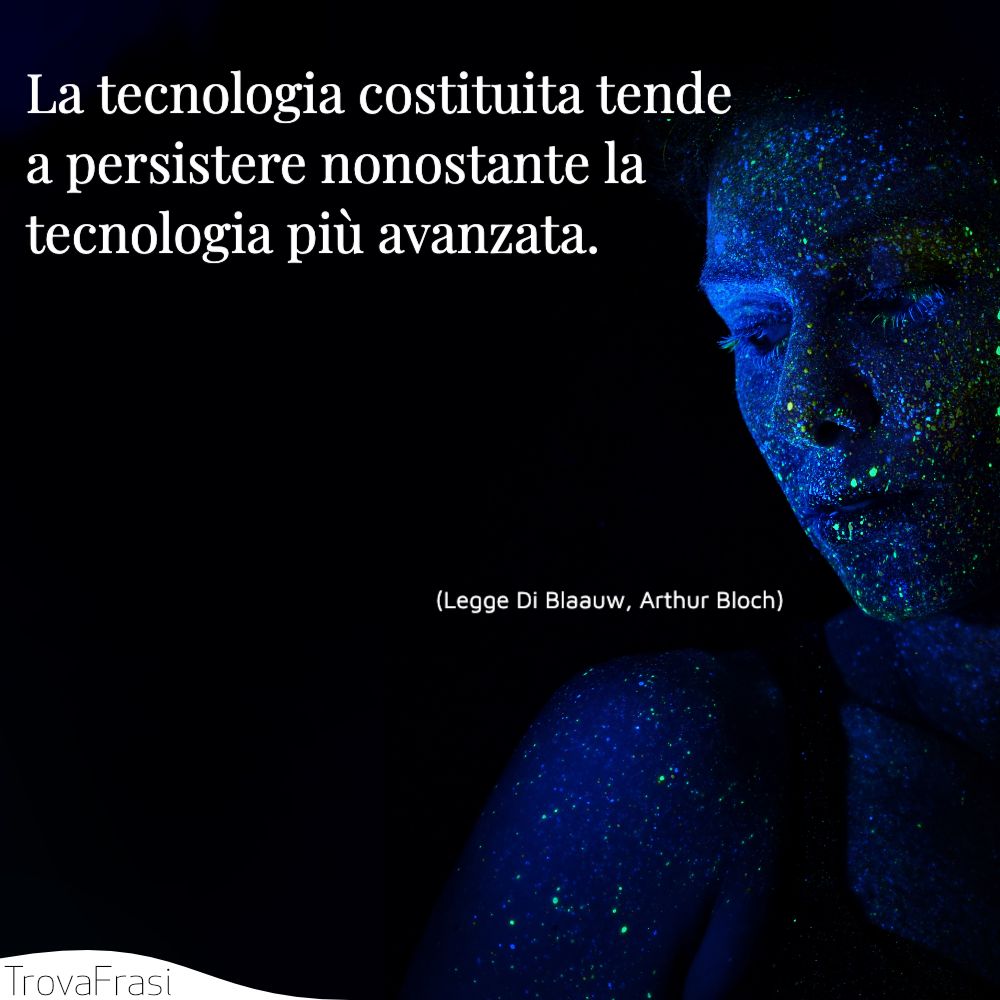 La tecnologia costituita tende a persistere nonostante la tecnologia più avanzata.