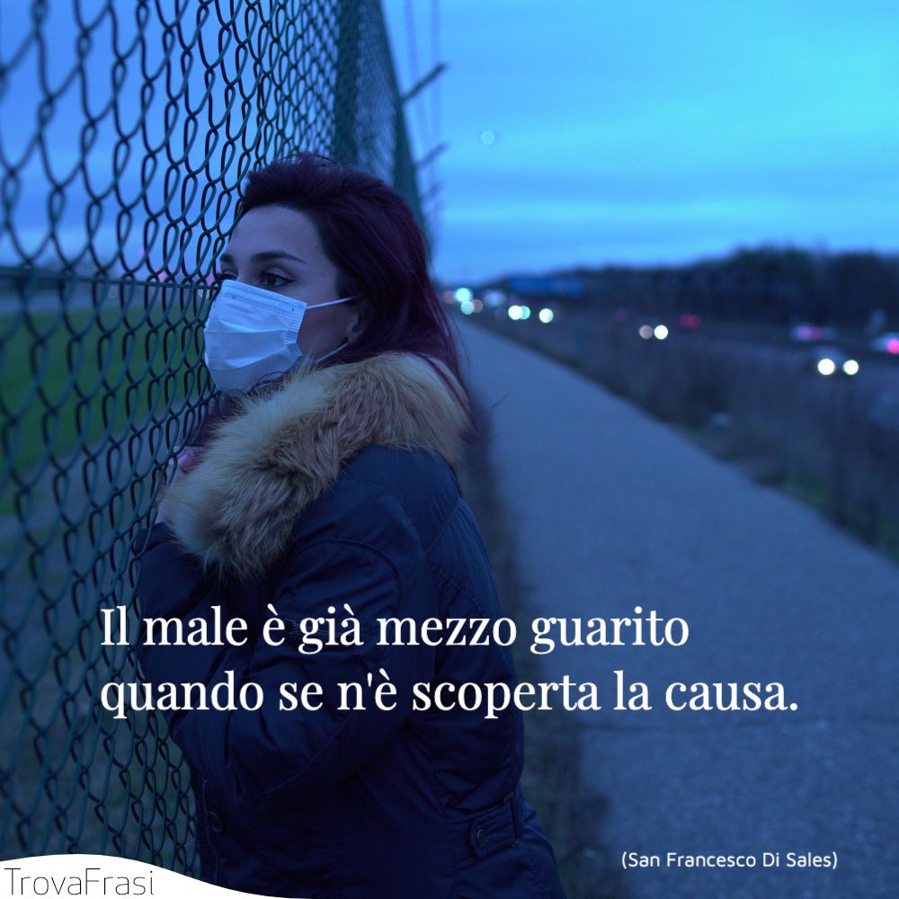 Il male è già mezzo guarito quando se n'è scoperta la causa.