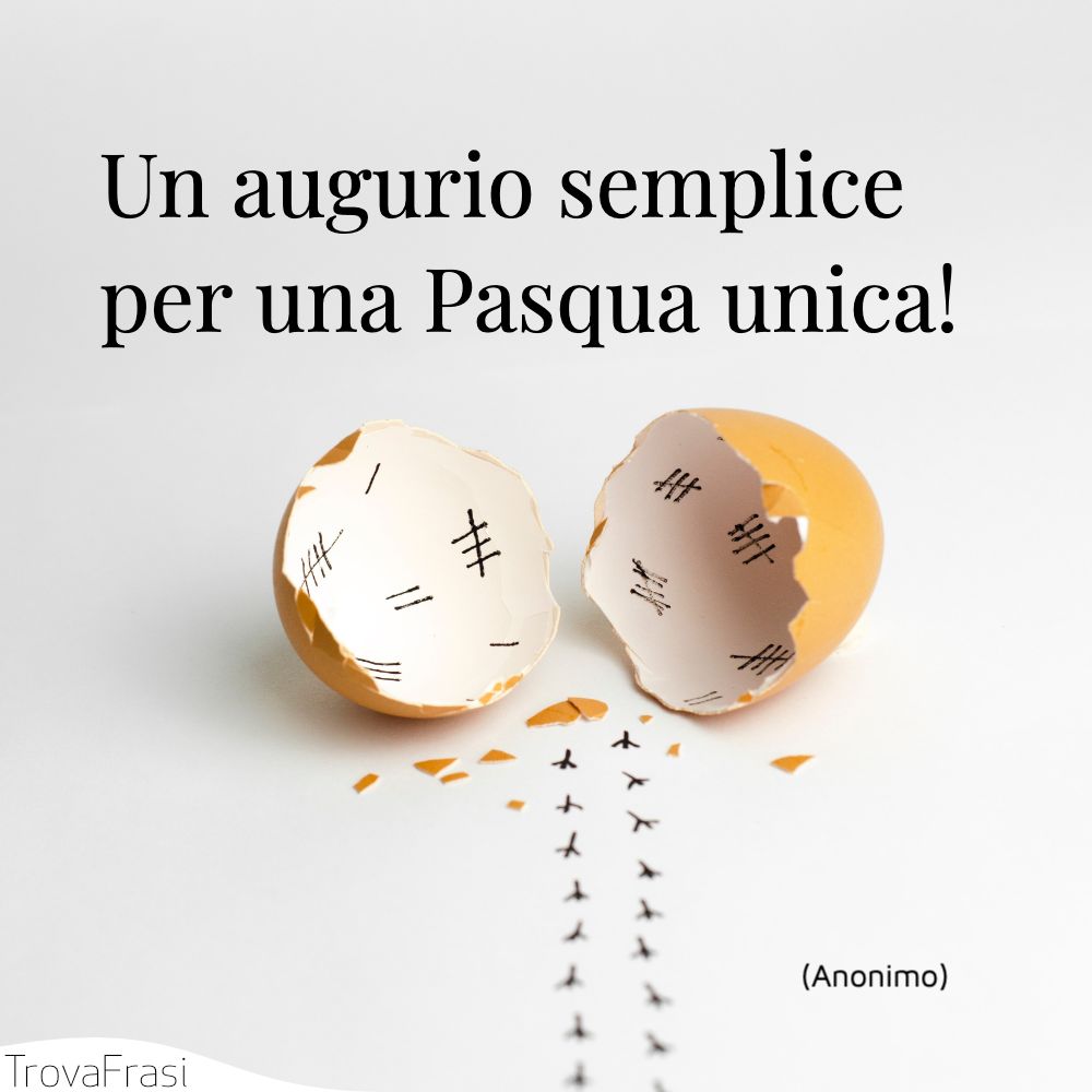 Un augurio semplice per una Pasqua unica!