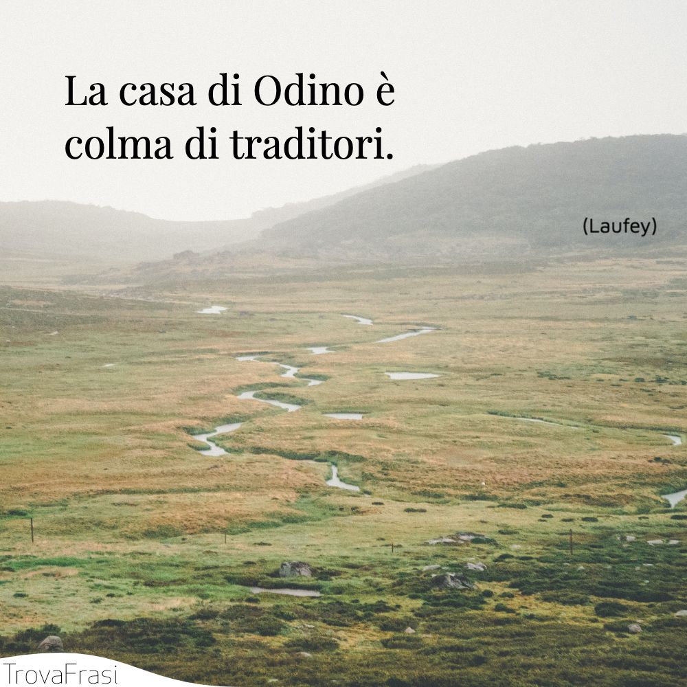 La casa di Odino è colma di traditori.