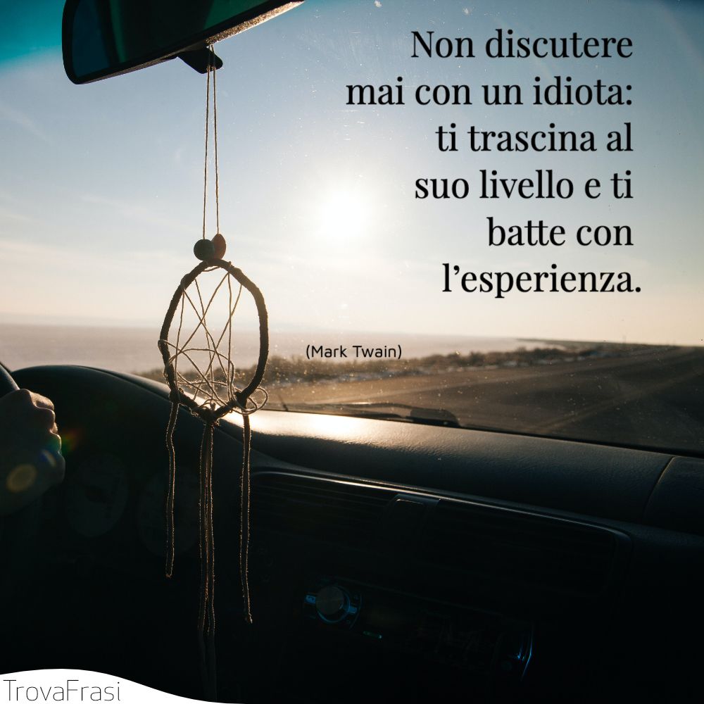Non Discutere Con Un Idiota Frasi sulle discussioni e il contrapporre idee diverse - TrovaFrasi