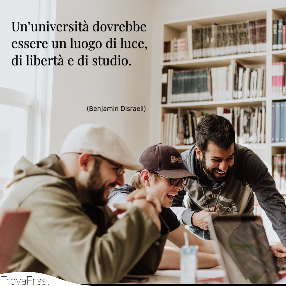 Un’università dovrebbe essere un luogo di luce, di libertà e di studio.