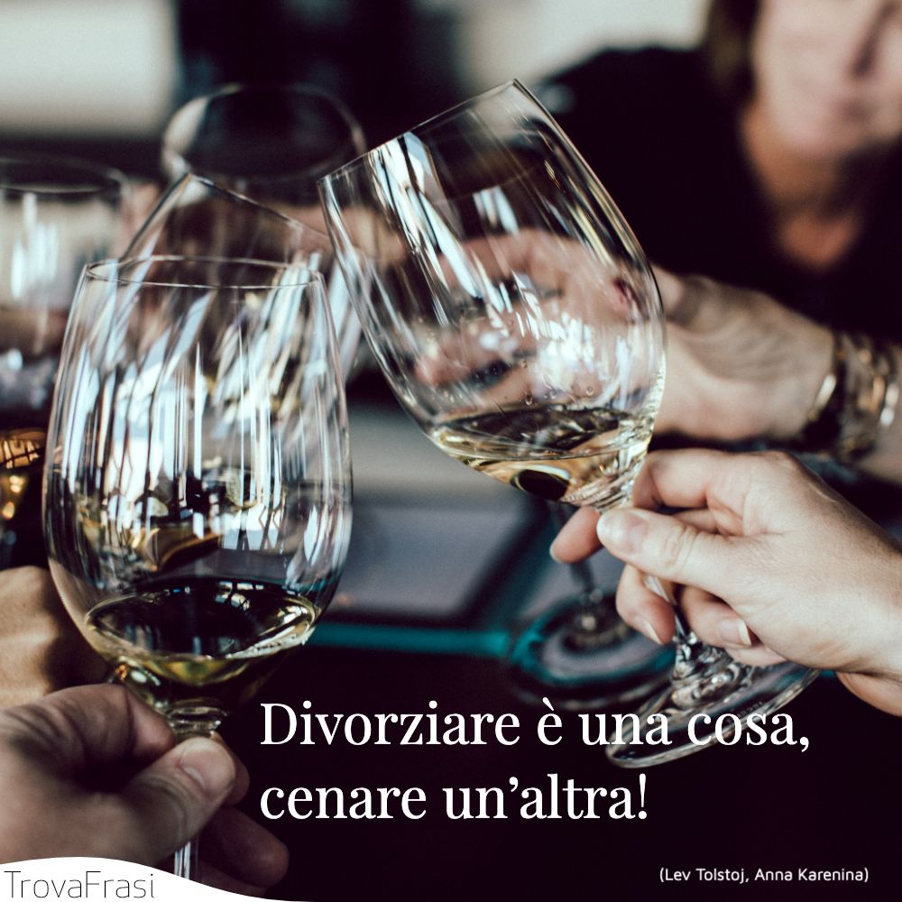 Divorziare è una cosa, cenare un’altra!
