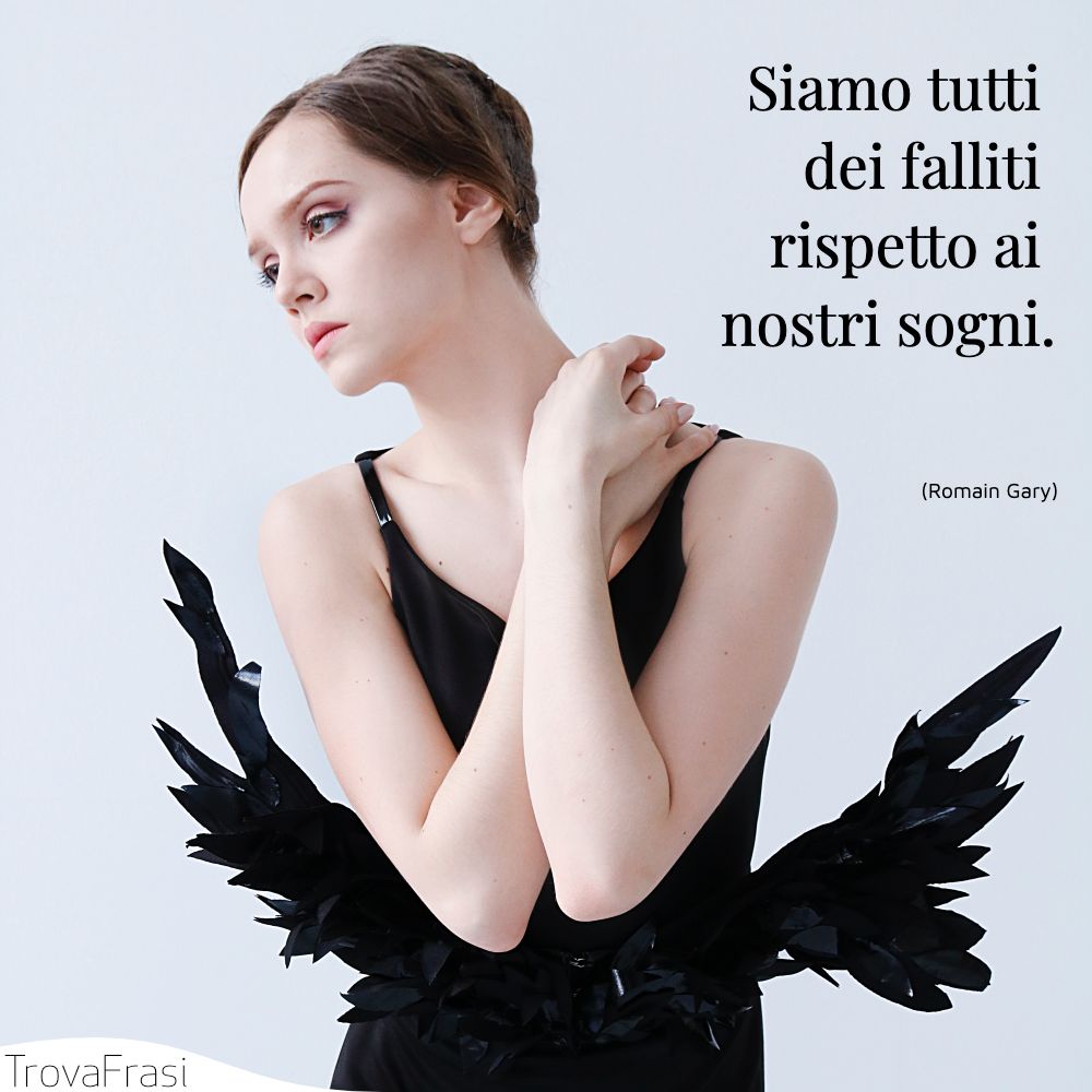 Siamo tutti dei falliti rispetto ai nostri sogni.
