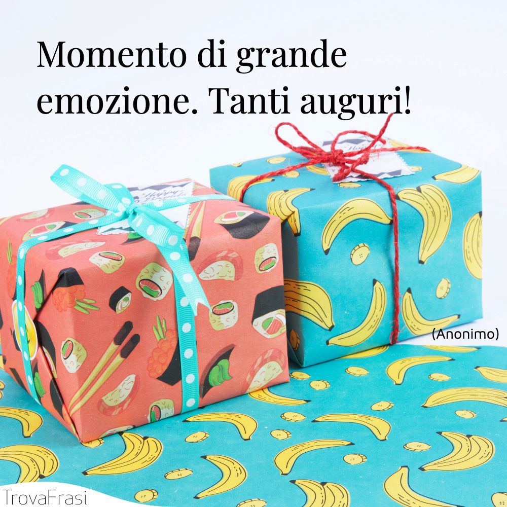Momento di grande emozione. Tanti auguri!