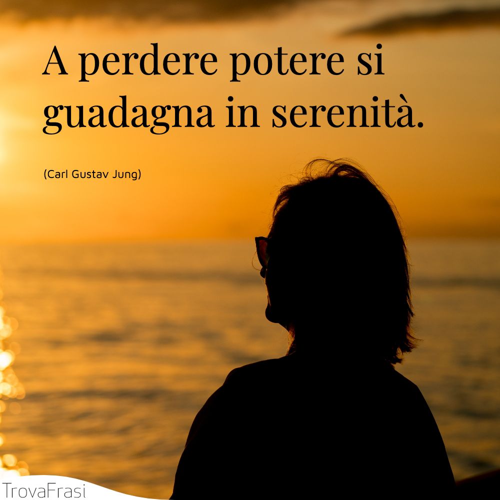 A perdere potere si guadagna in serenità.