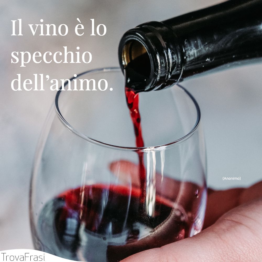 Il vino è lo specchio dell’animo.