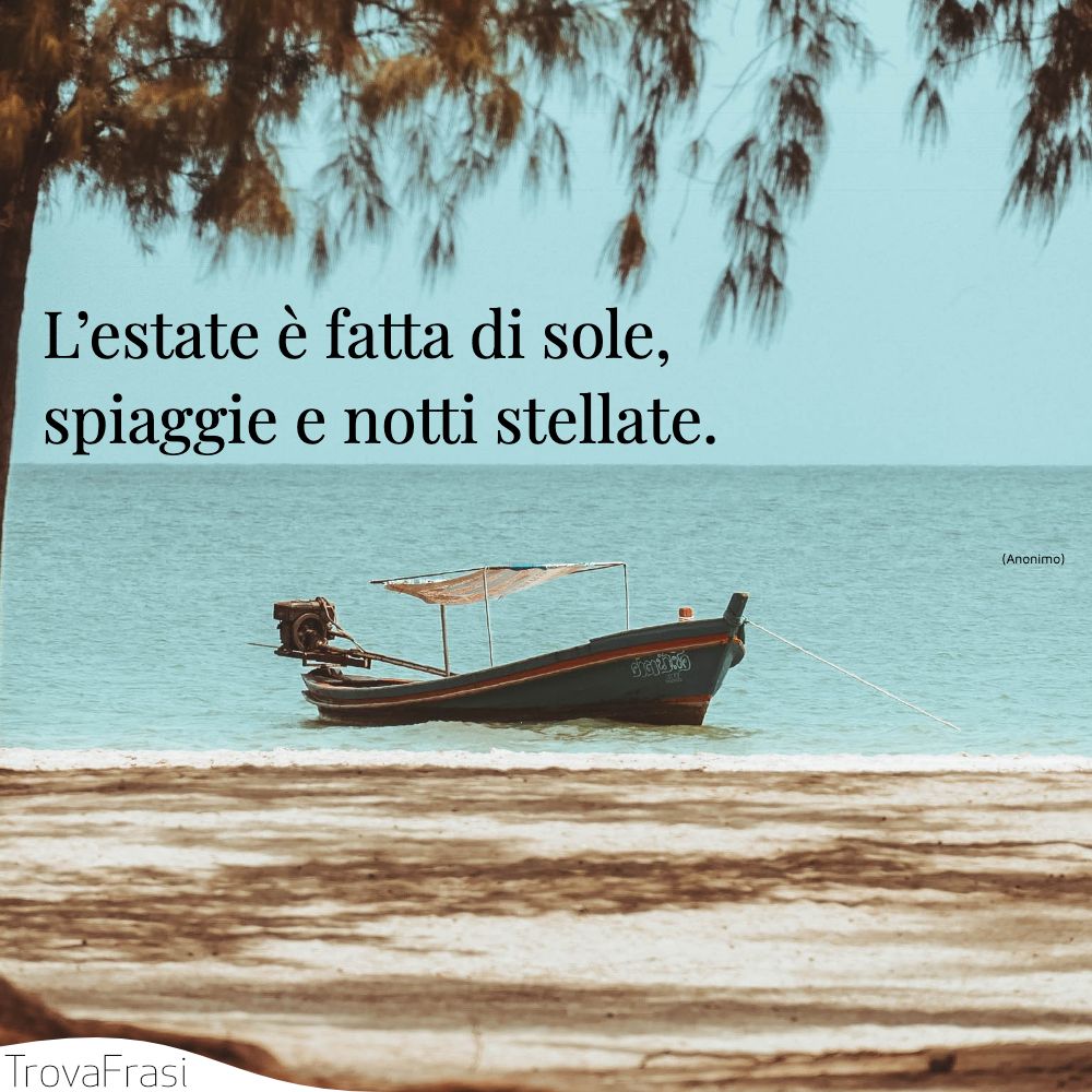 L’estate è fatta di sole, spiaggie e notti stellate.