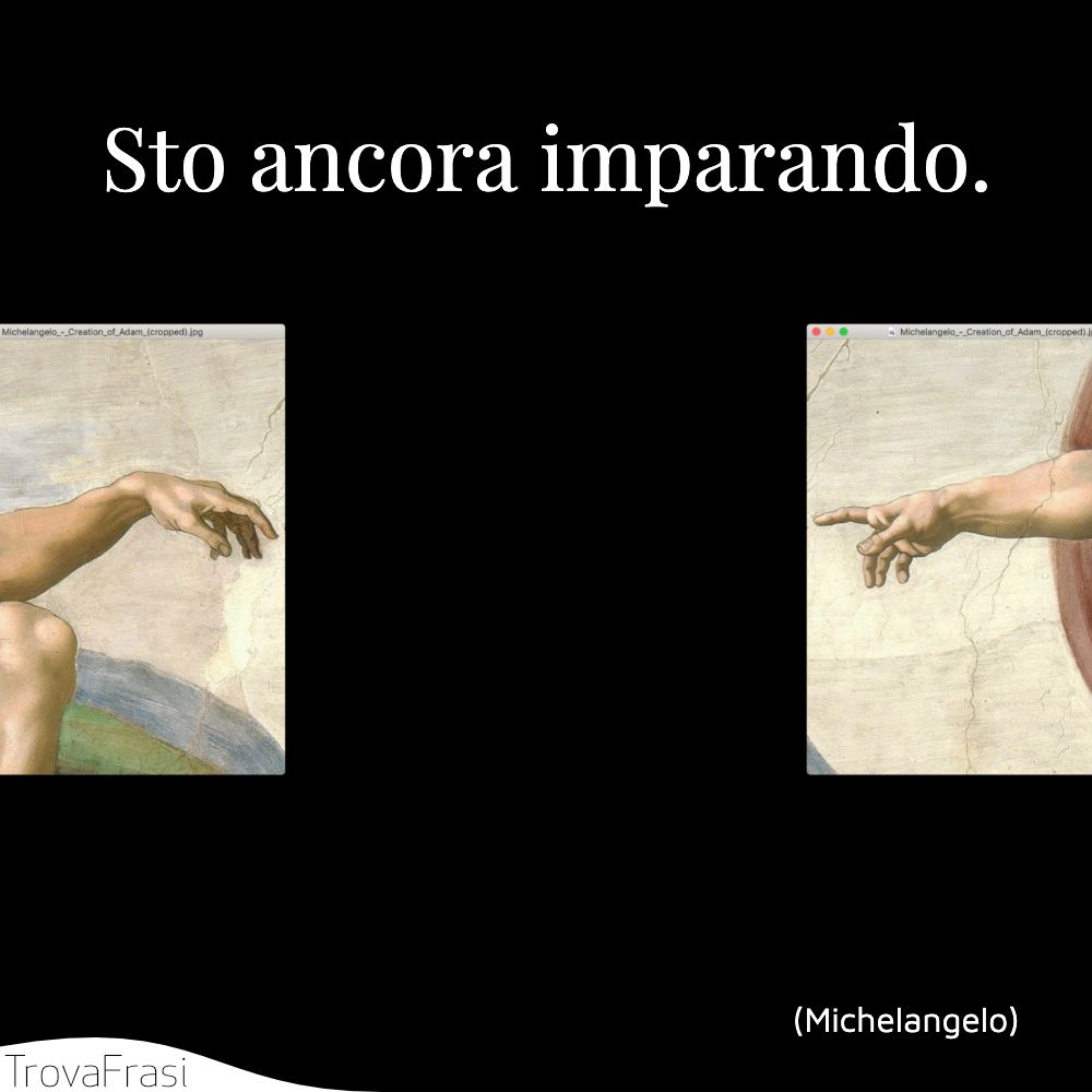 I am still learning / sto ancora imparando.