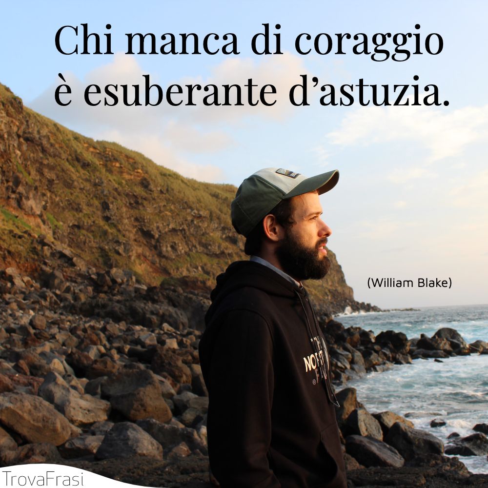 Chi manca di coraggio è esuberante d’astuzia.